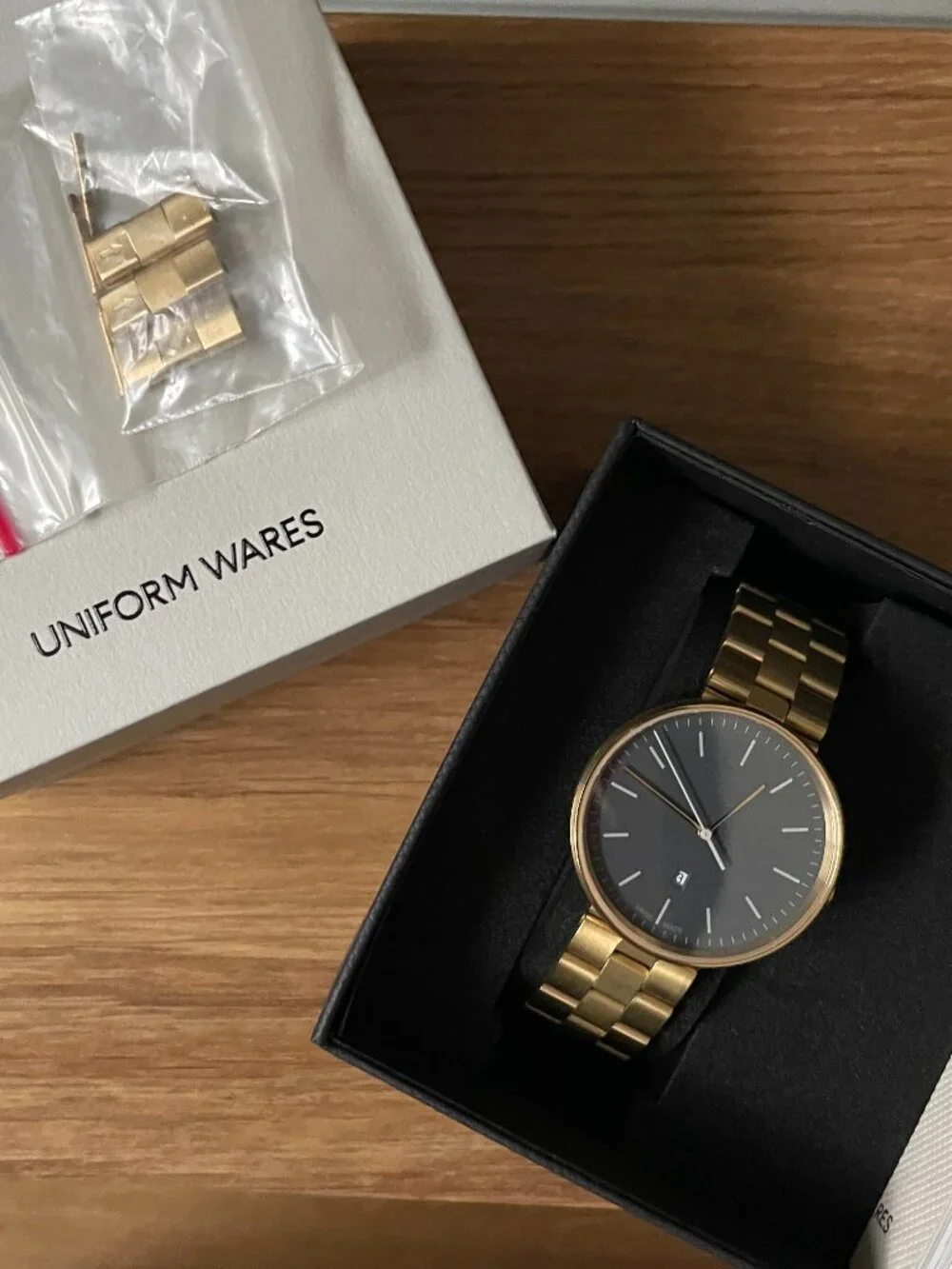 Uniform Wares M38 Women’s Date Watch in PVD Satin Gold
